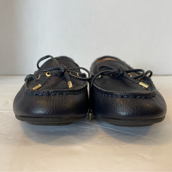 Talbots Dark Blue Leather Loafers Slide-on Shoes Size 5 M - Picture 6 of 11